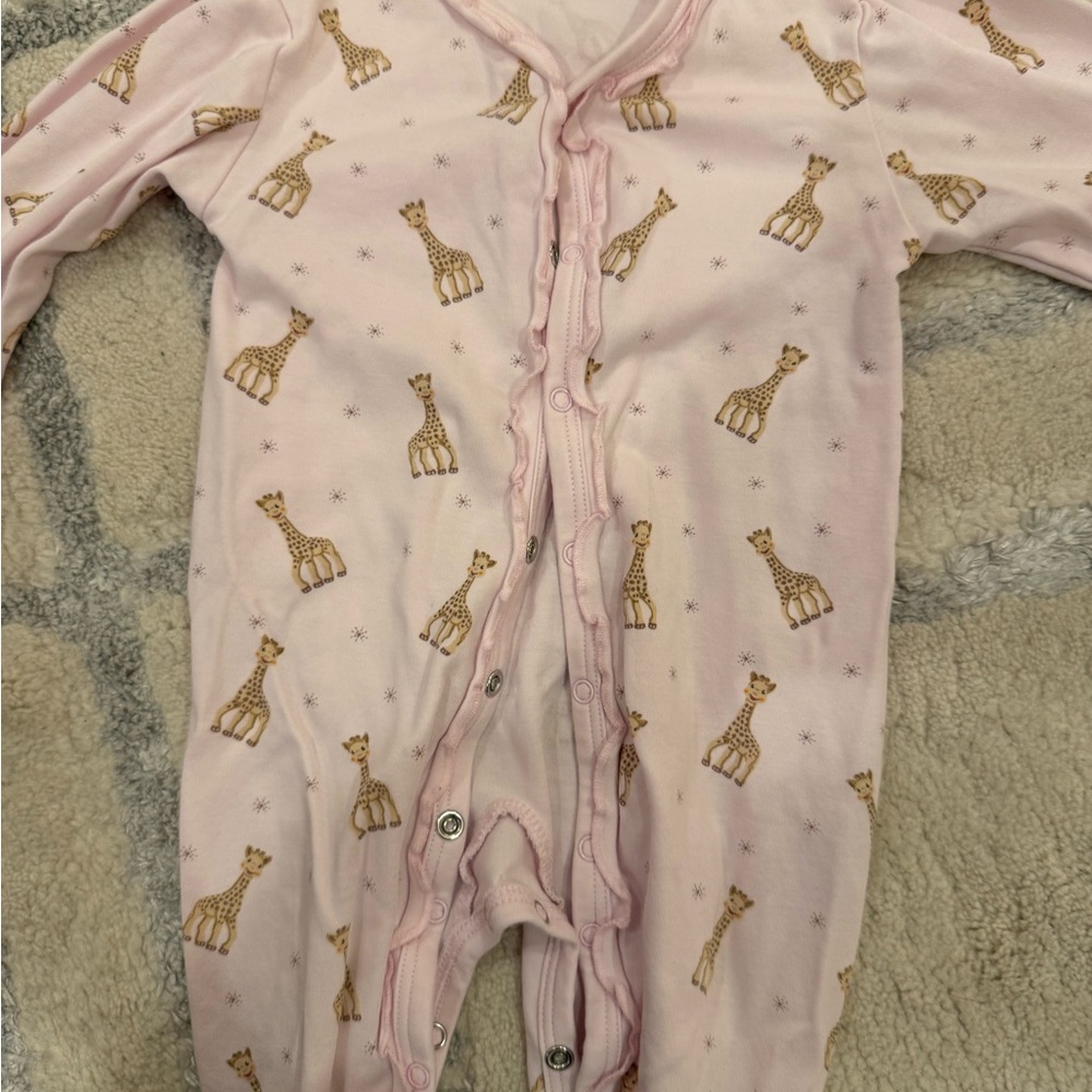 Kissy kissy Pink Giraffe Print Kids One Piece